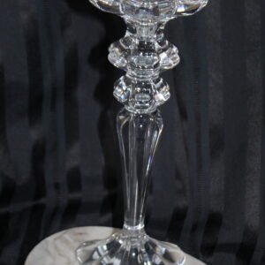 Portavelas alto de cristal tallado – Base floral