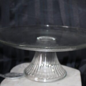 Bandeja de cristal con pedestal – para tortas, bocaditos o decoración