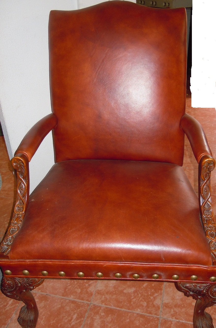 Silla de Lujo en Cuero Tallado – Sam Moore Furniture (La-Z-Boy®)